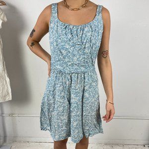 Baby Blue Floral Mini Dress